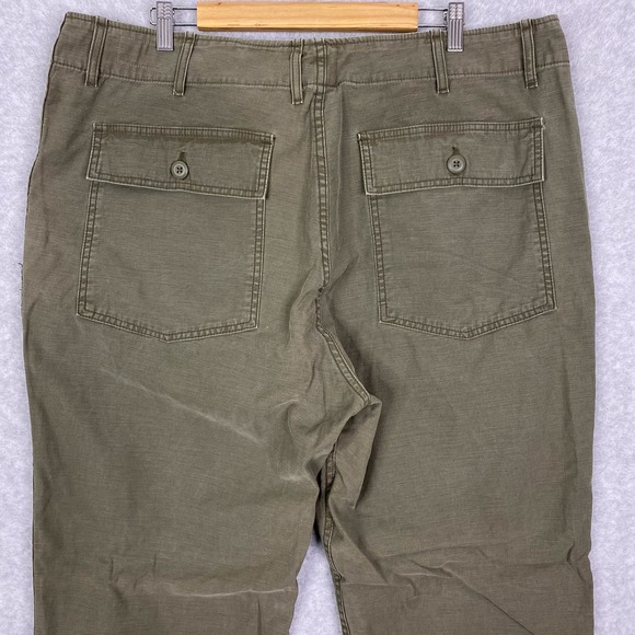 Imogene + Willie Pants Mens 38 (41x33) Olive Oliver Military Trouser Button Fly - Picture 6 of 13